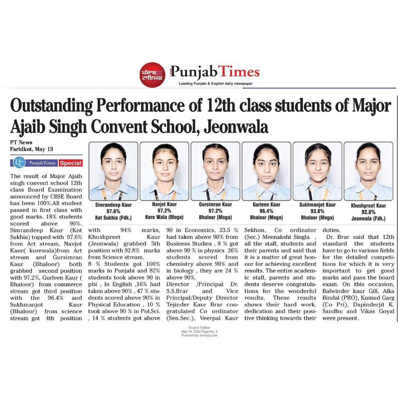 best cbse school in faridkot
