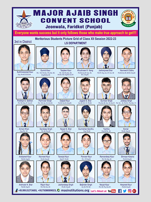 major ajaib singh convent school